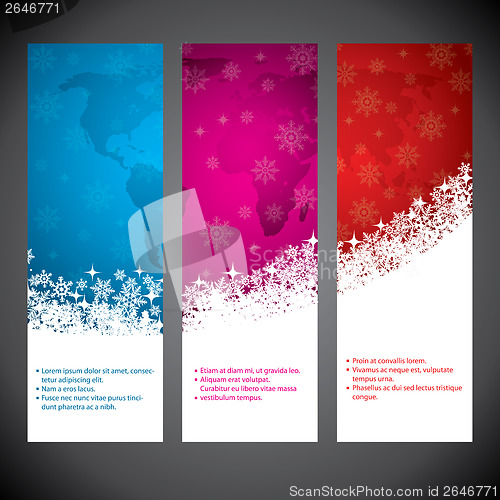 Image of Christmas label set with text