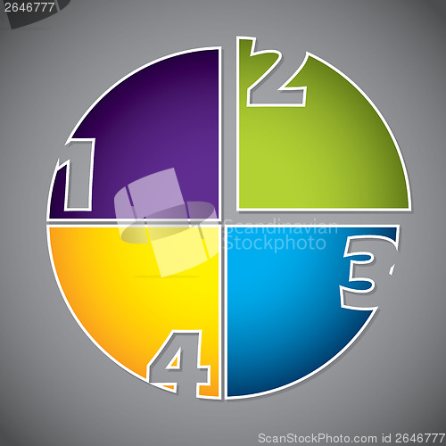 Image of Colorful diagram design with numbers