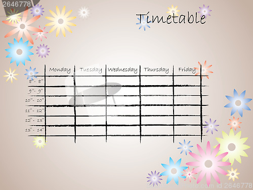 Image of Kids timetable for school