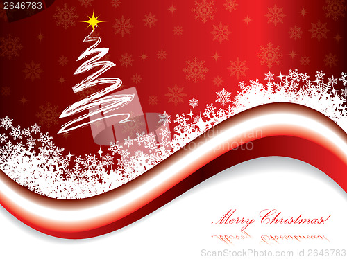Image of Red christmas holiday greeting card