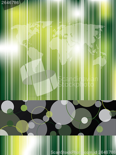 Image of Abstract brochure design with world map