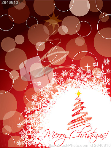 Image of Red christmas greeting card design