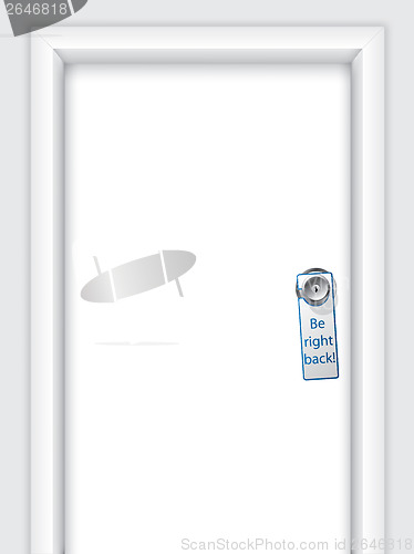 Image of Label with message on door knob 