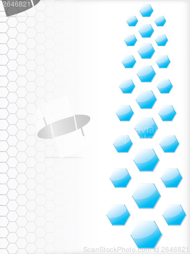 Image of Blue hexagon background