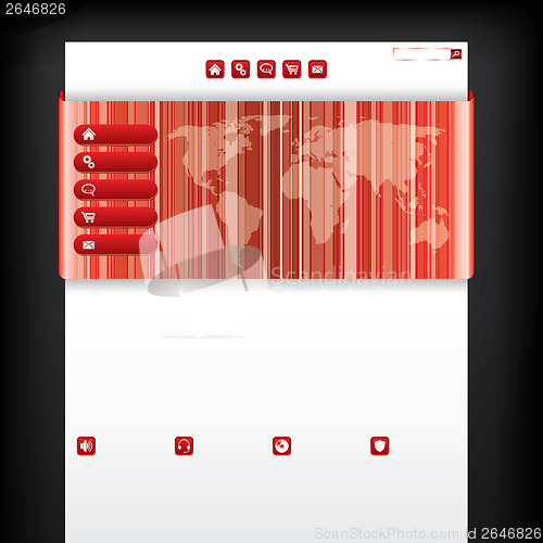 Image of Website template with striped map design