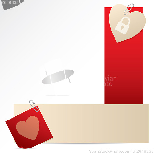 Image of Banners with notepaper and heart