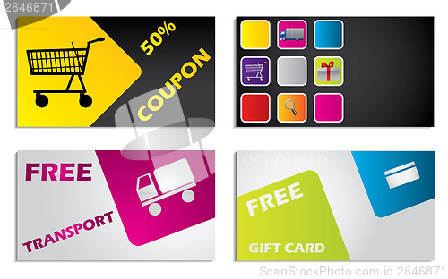 Image of Discount card design set 