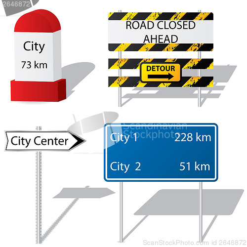 Image of Road sign types
