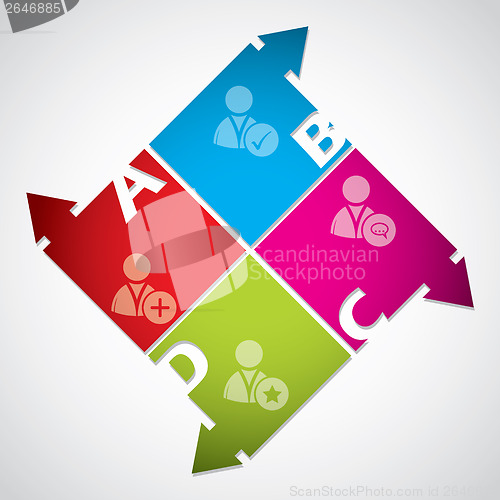 Image of Business diagram design with social media icons