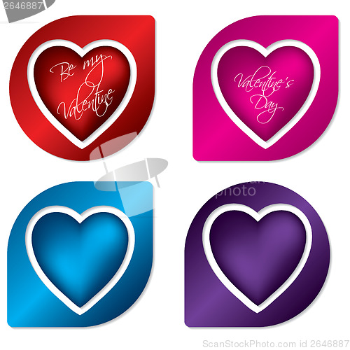 Image of Heart label design set