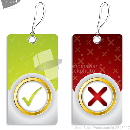 Image of Tick and cross labels