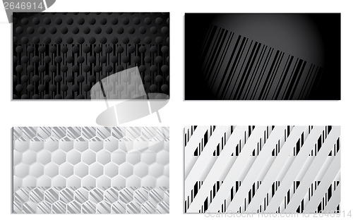 Image of Barcode design business card set