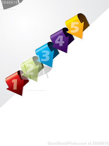 Image of Arrow shaped advertising template with text
