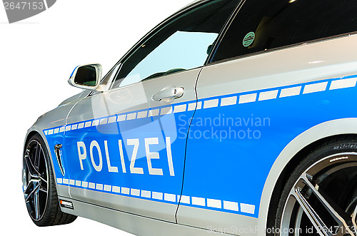 Image of Modern new model of BMW car, placed at the disposal to German po