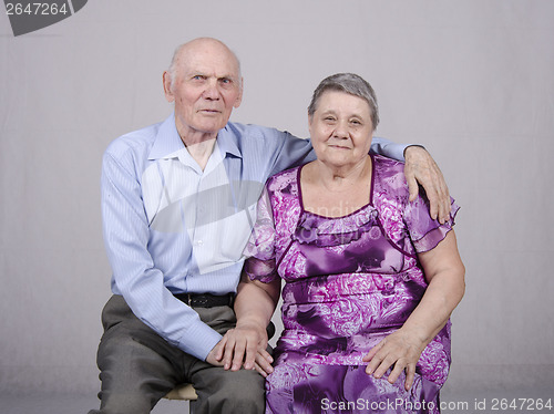 Image of Portrait of an elderly couple eighty years