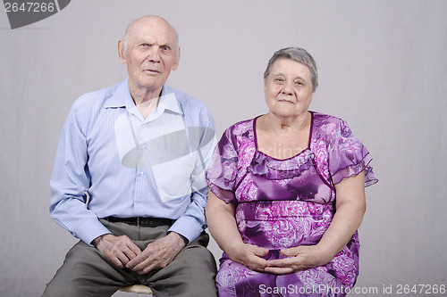 Image of Portrait of an elderly couple eighty years