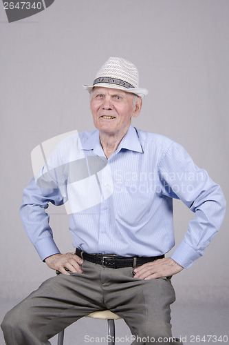 Image of Portrait of an old man eighty years old