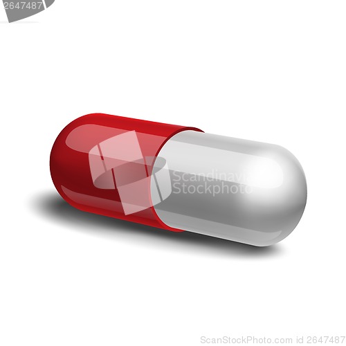 Image of Red and white pill
