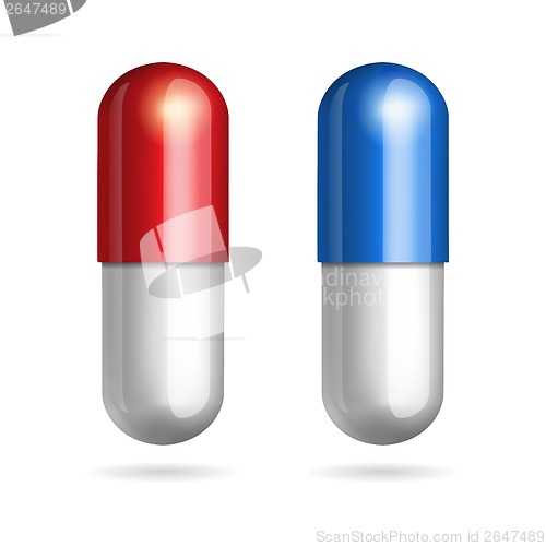 Image of Blue and red pills