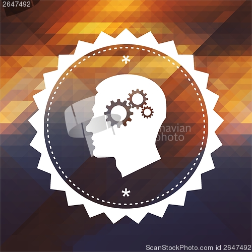 Image of Psychological Concept on Triangle Background.
