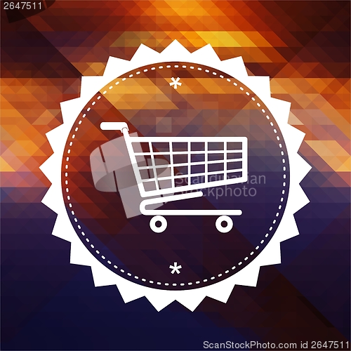 Image of Shopping Concept on Triangle Background.