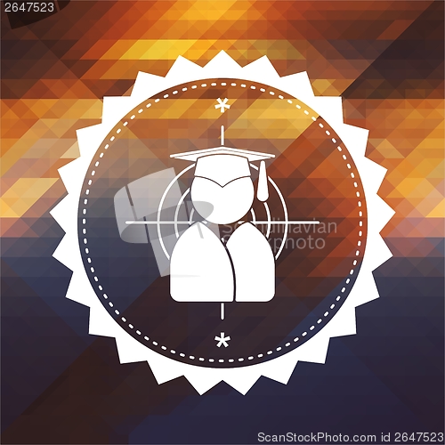 Image of Graduate - Target Concept on Triangle Background.