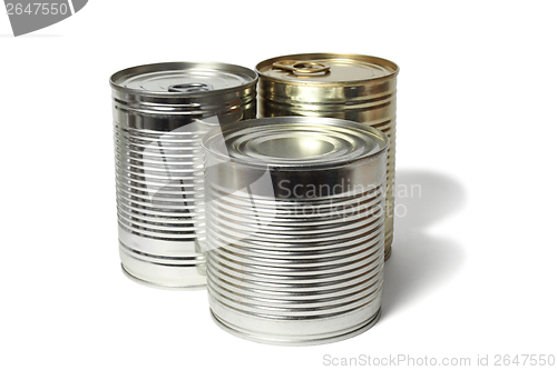 Image of Tin Cans on White