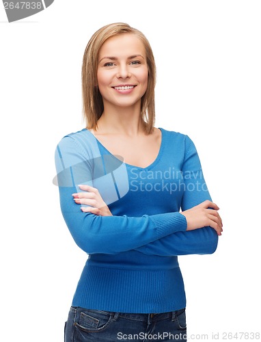 Image of smiling girl in casual clothes