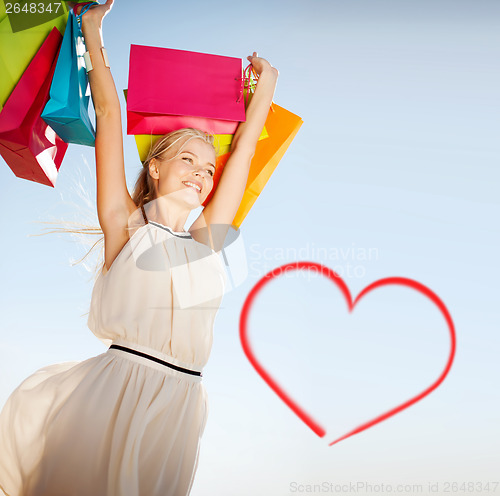 Image of woman with shopping bags
