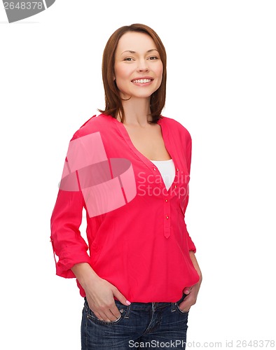 Image of smiling woman in casual clothes