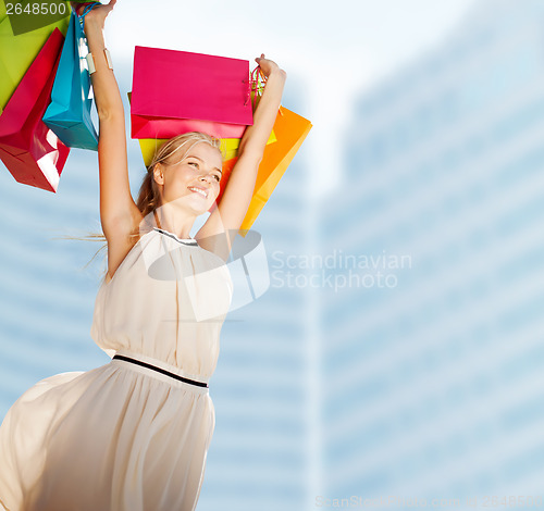 Image of woman with shopping bags