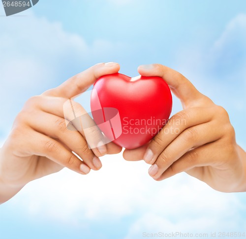 Image of female hands with heart