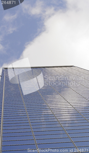 Image of Skyscraper and cloudy sky