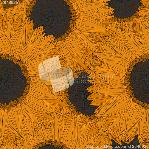 Image of Abstract  sunflowers pattern