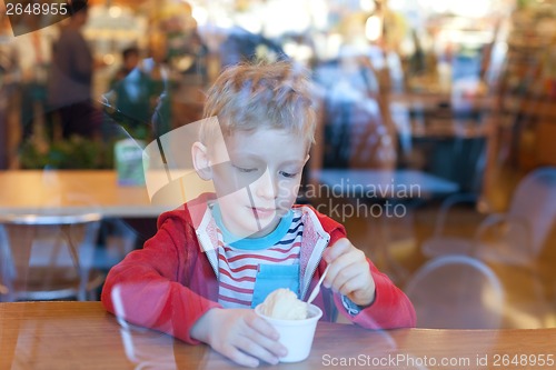 Image of boy eating ice-cream