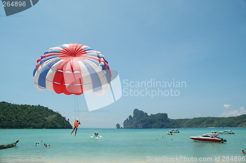 Image of Paraglider lifting off