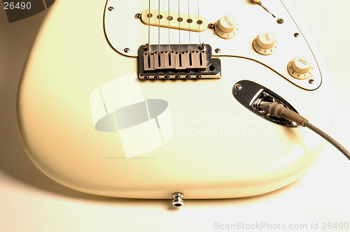 Image of white guitar