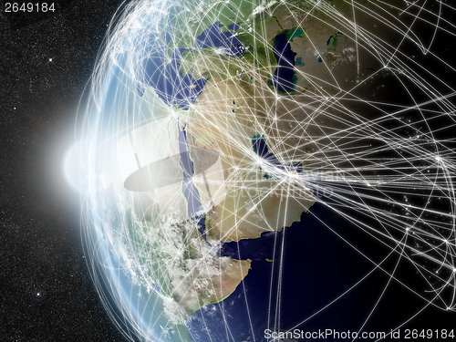 Image of Network over Middle East