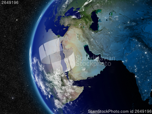 Image of Middle East from space