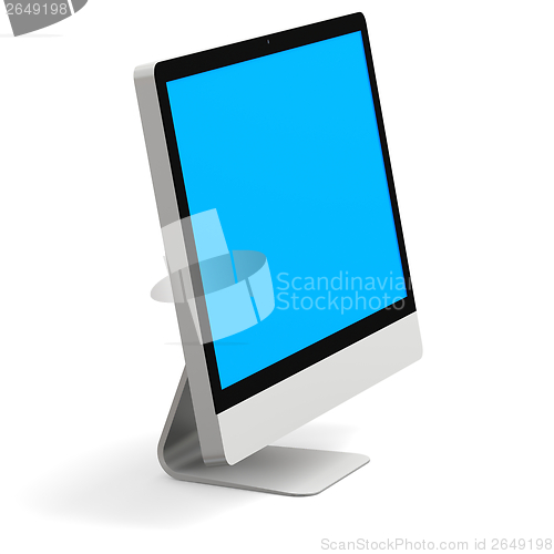 Image of Desktop computer with blue screen