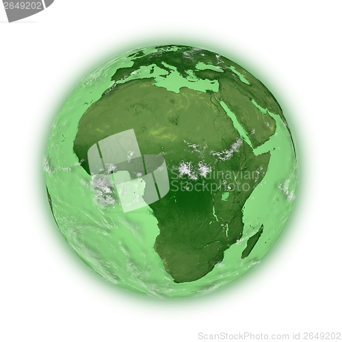 Image of Africa on planet Earth
