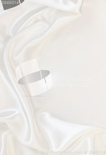 Image of Smooth elegant white silk as background 