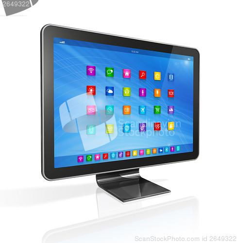 Image of HD TV - Computer - apps icons interface