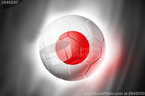 Image of Soccer football ball with Japan flag