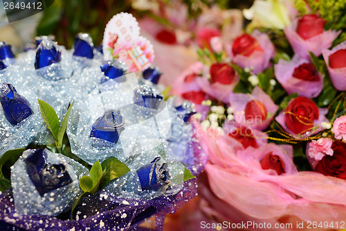 Image of Blue and red rose 