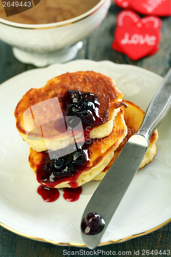 Image of Holiday breakfast. Valentine's Day.