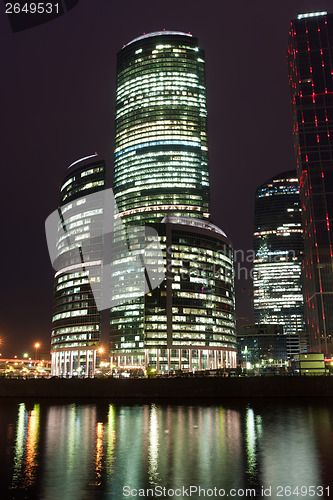 Image of Skyscrapers at night