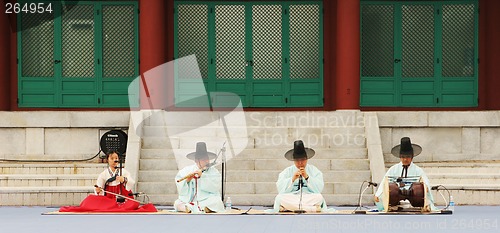 Image of Traditional South Korean performance in Seoul - EDITORIAL ONLY.