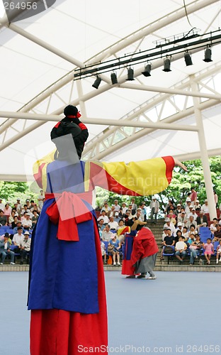Image of Traditional South Korean performance in Seoul - EDITORIAL ONLY.