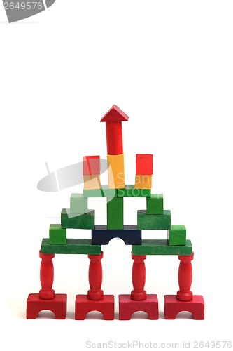 Image of wooden bricks castle